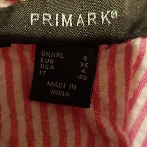PRIMARK Striped Embroidered Dress Size 4 - Picture 7 of 9